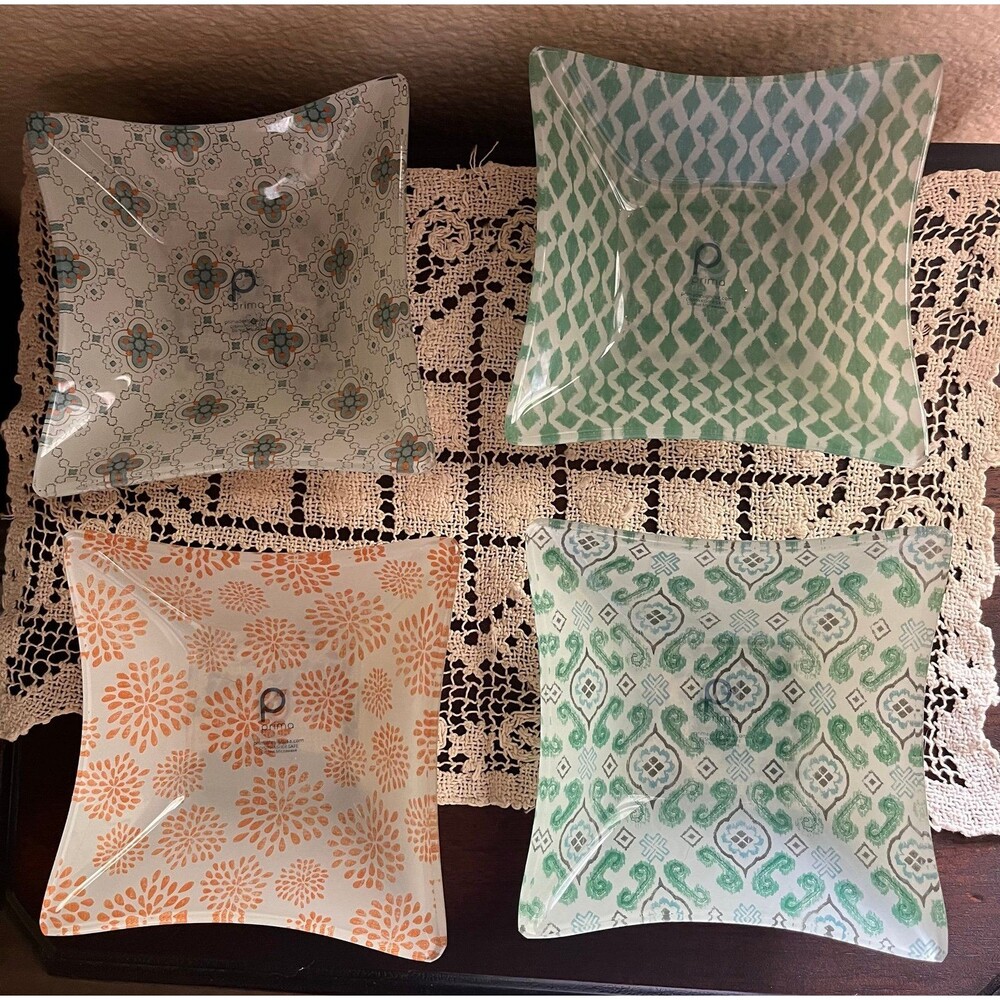 Set of 4 Boho Square Dishes